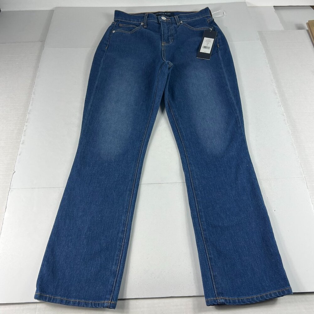 Veronica Beard Jean Women 25 Carly Flare Crop High Rise Blue Faded Stretch Denim